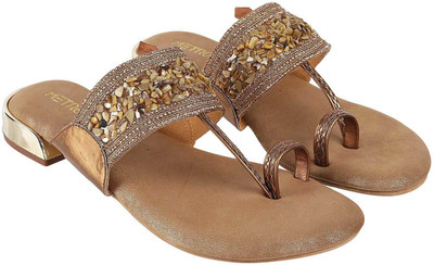 METRO Women Casual(Gold , 5)