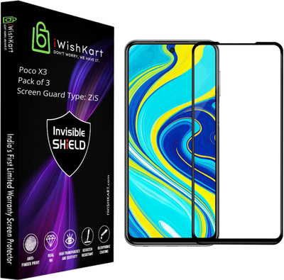 iWishKart Edge To Edge Screen Guard for Poco X3(Pack of 3)