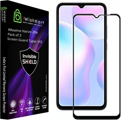 iWishKart Edge To Edge Screen Guard for Realme Narzo 20a(Pack of 3)