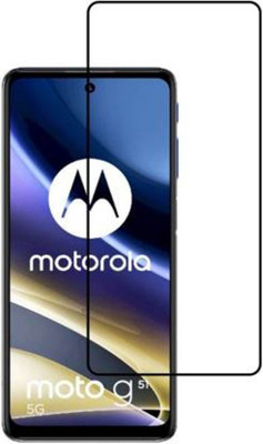 DMJHP Edge To Edge Tempered Glass for Moto G51 5G(Pack of 1)