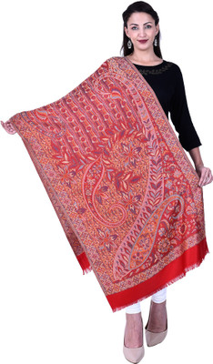 swi stylish Polyester Wool Blend Woven Women Shawl(Multicolor)