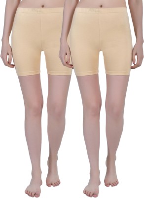 Aimly Solid Women Beige Cycling Shorts