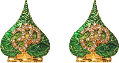 Kanhagift Decorative Showpiece  -  5 cm(Brass, Gold, Green)