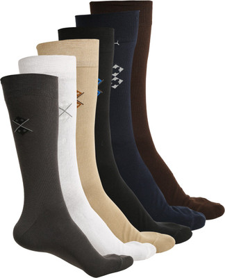 LOUIS STITCH Socks for Men Solid Mid-Calf/Crew(Pack of 6)