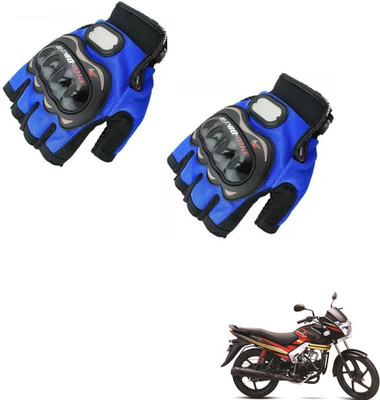 KOZDIKO Pro Biker Half Fingered Gloves Blue For Mahindra Centuro Riding Gloves(Blue)