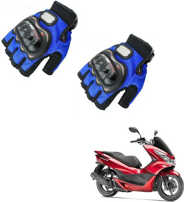 KOZDIKO Pro Biker Half Fingered Gloves Blue For Honda PCX 150 Riding Gloves(Blue)
