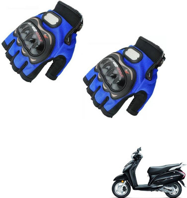 KOZDIKO Pro Biker Half Fingered Gloves Blue For Honda Activa 125 Riding Gloves(Blue)