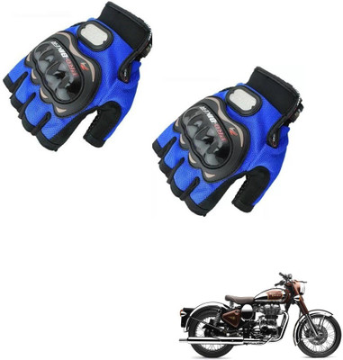 KOZDIKO Pro Biker Half Fingered Gloves Blue Riding Gloves(Blue)