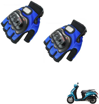 KOZDIKO Sports/Riding Half Fingered Gloves Blue For Yamaha Fascino Riding Gloves(Multicolor)