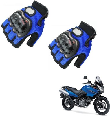 KOZDIKO Pro Biker Half Fingered Gloves Blue For Suzuki Vstrome Riding Gloves(Blue)