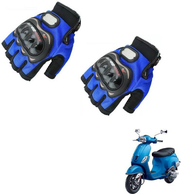 KOZDIKO Pro Biker Half Fingered Gloves Blue For Vespa SXL 150 Riding Gloves(Blue)