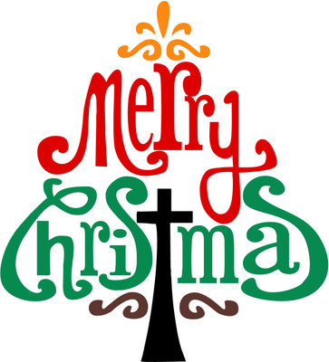 K2A Studio 59 cm merry christmas Self Adhesive Sticker(Pack of 1)