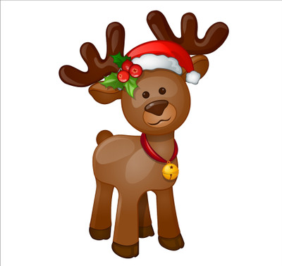 K2A Studio 50 cm funny reindeer Self Adhesive Sticker(Pack of 1)