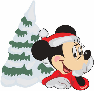K2A Studio 60 cm minnie mouse christmas tree Self Adhesive Sticker(Pack of 1)
