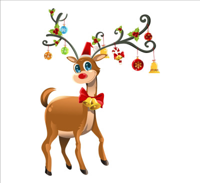 K2A Studio 61 cm reindeer Self Adhesive Sticker(Pack of 1)