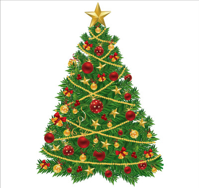 K2A Studio 60 cm lighting christmas tree Self Adhesive Sticker(Pack of 1)