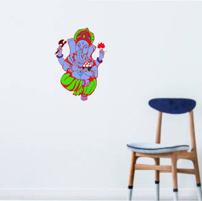 Varadvinayak 42 cm Ganesh ji Self Adhesive Sticker(Pack of 1)