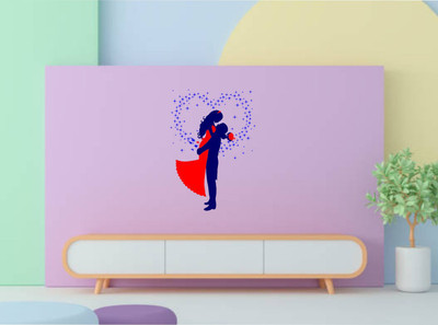 Varadvinayak 84 cm Cute couple Self Adhesive Sticker(Pack of 1)