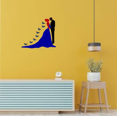 Varadvinayak 45 cm Couple Self Adhesive Sticker(Pack of 1)