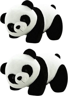 Toyhaven Cute and lovely soft toy set of 2 for kids ( 2 Panda ) /soft toys for kids, birthday and other special occasions.  - 26 cm(Black, White)