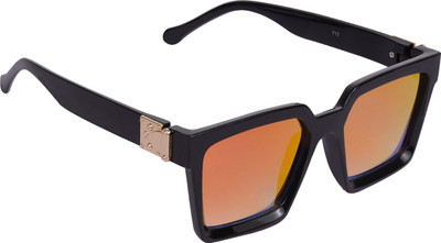 GANSTA Retro Square Sunglasses(For Men & Women, Red)