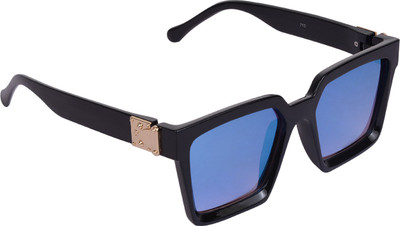 GANSTA Retro Square Sunglasses(For Men & Women, Blue)