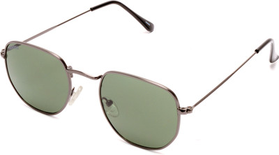 Roadies Oval Sunglasses(For Men & Women, Black)