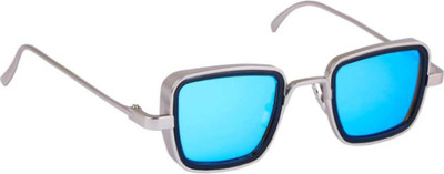 GANSTA Retro Square Sunglasses(For Men & Women, Blue)