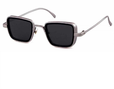GANSTA Retro Square Sunglasses(For Men & Women, Black)