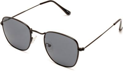 Roadies Retro Square Sunglasses(For Men & Women, Black)