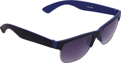 GANSTA Clubmaster Sunglasses(For Men & Women, Black)