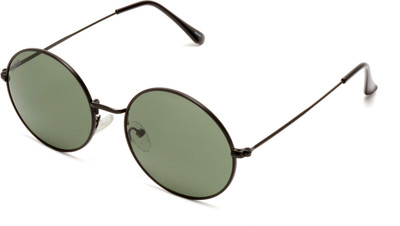 Roadies Oval Sunglasses(For Men & Women, Black)