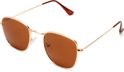 Roadies Retro Square Sunglasses(For Men & Women, Brown)