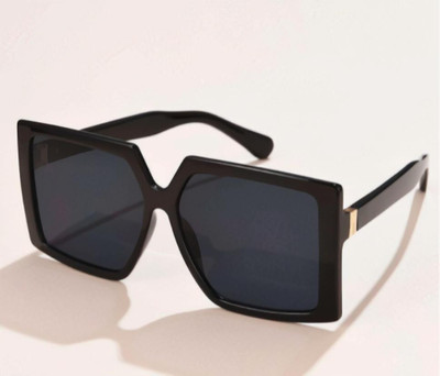 LIBRA SIGHT Retro Square Sunglasses(For Men & Women, Black, Clear) LIBRA SIGHT Retro Square Sunglasses(For Men & Women, Black, Clear)