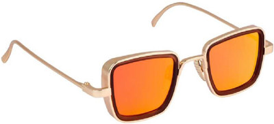 GANSTA Retro Square Sunglasses(For Men & Women, Red)