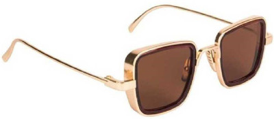 GANSTA Retro Square Sunglasses(For Men & Women, Brown)