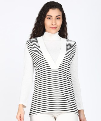 KOTON Full Sleeve Striped Women Sweatshirt