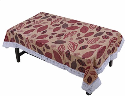 RMDecor Abstract, Self Design 4 Seater Table Cover(Brown, Polyester)