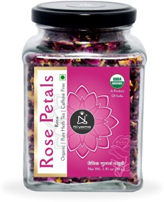 Niyama Rose Petals Sun Dried Flower Herbal Tea Rose Herbal Tea Glass Bottle(20 g)