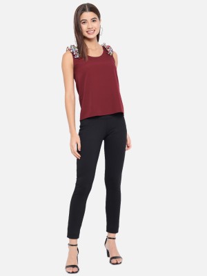 ALL WAYS YOU Casual Solid Women Red Top