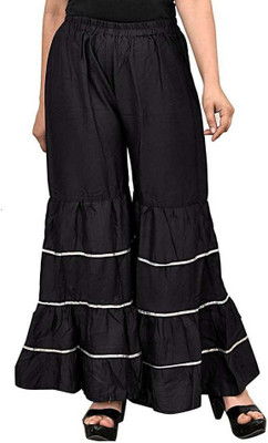 Outerwear Regular Fit Women Black Trousers