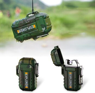 WRADER WATERPROOF Electronic Cigarette Lighter Double Arc Plasma Cigarette Lighter Flameless Windproof Portable Rechargeable USB Lighter Mini Electric Slim Cigarette USB Lighter EXPLORER ELECTRIC LIGHTER Pocket Lighter(Military Green) WRADER WATERPROOF Electronic Cigarette Lighter Double Arc Plasma Cigarette Lighter Flameless Windproof Portable Rechargeable USB Lighter Mini Electric Slim Cigarette USB Lighter EXPLORER ELECTRIC LIGHTER Pocket Lighter(Military Green)