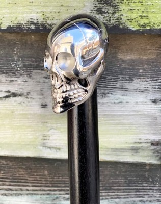 AntiqueHouse Beautiful stylish skull nickle handle sheesam wood walking stick Walking Stick