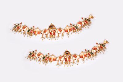 ESHAA Eshaa hathi doli barat payal Brass Anklet(Pack of 2)