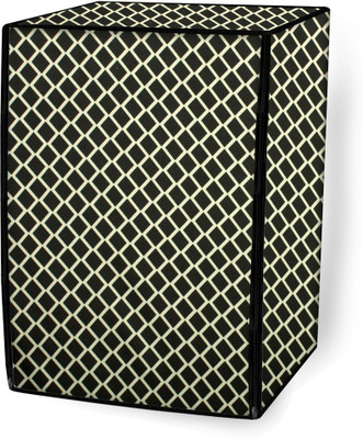 Stylista Front Loading Washing Machine  Cover(Width: 61 cm, Check Coffee)