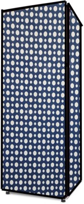 SAVEIT Refrigerator  Cover(Width: 53 cm, White, Blue)