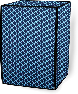 Stylista Front Loading Washing Machine  Cover(Width: 61 cm, Check Blue)