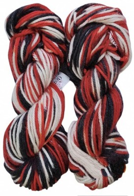 JEFFY Oswal Varsha Motu Thick Chunky Wool Hand Knitting Yarn Multi Colour (Hanks-600gms) Shade No-55