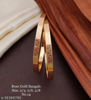 sakariya imitation Brass Gold-plated Bangle Set(Pack of 2)