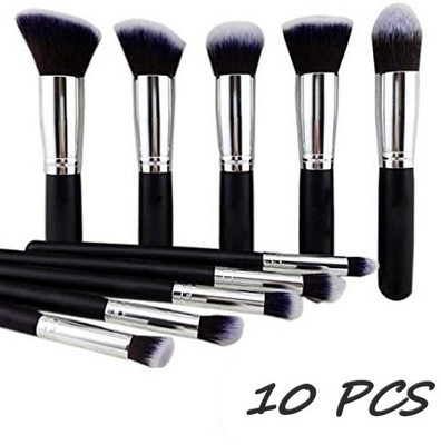 THR3E STROKES Professional Makeup Brushes Set Tools Pro Foundation Eyeliner Eyeshadow Brush Applicators(Pack of 10)
